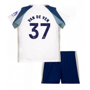 Lacne Dětský Futbalové dres Tottenham Hotspur Micky van de Ven #37 2025-26 Krátky Rukáv - Domáci (+ trenírky)